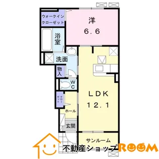 フィオーレ弐番館【1階】の間取り