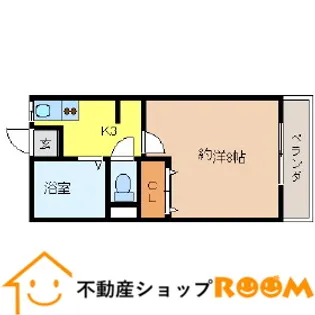 シャトレ209【203号室】の間取り