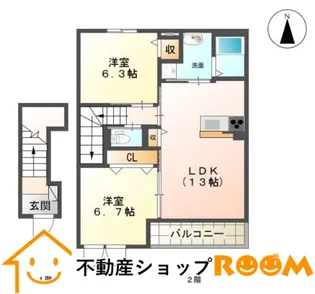 サンガーデン船小屋【2階】の間取り