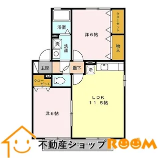 グランシャリオ徳久 B棟 【203号室】の間取り