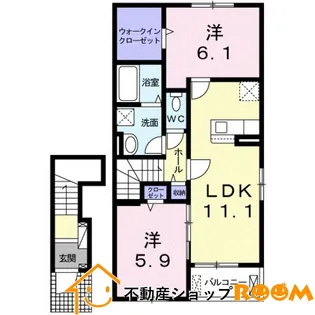 リバーグランデⅠ【2階】の間取り