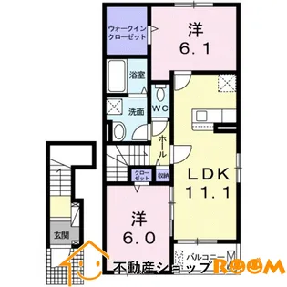 セレーノⅡ B【2階】の間取り