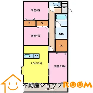 プレステージⅡ【308号室】の間取り