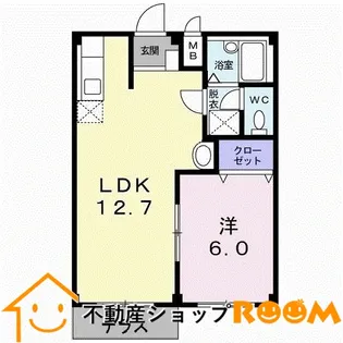 プレジデントハイツ近藤(B)【1階】の間取り