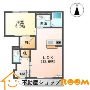 ルーラル北西原A棟【103号室】の間取り