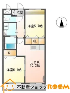 アヴァンティ一条【202号室】の間取り