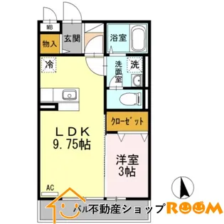 グランドール B棟【202号室】の間取り