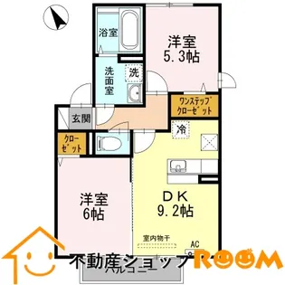 セジュール・アルジェント B棟【1階】の間取り