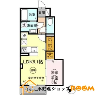 アモリール西牟田【1階】の間取り