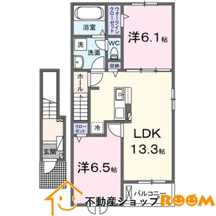ポニータ カサスⅡ【2階】の間取り
