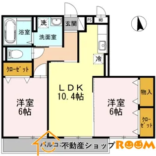 グランドール B棟【3階】の間取り