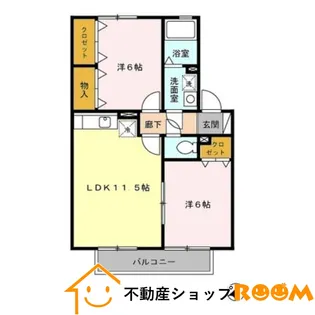 ネオポリス都 A棟【202号室】の間取り