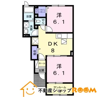 アルカンシェルⅢ【1階】の間取り