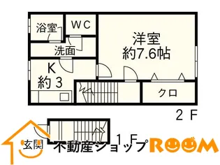 サンマリノ吉田C棟【205号室】の間取り