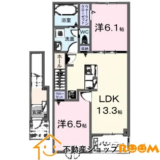エーデルハイム長浜【2階】の間取り