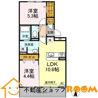 クレイン【2階】の間取り