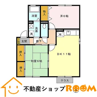 キャッスル徳久E棟【1階】の間取り