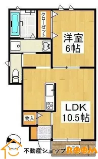 フォルトゥーナ【103号室】の間取り