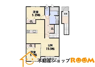 Lbloom納楚A・B【A201号室】の間取り