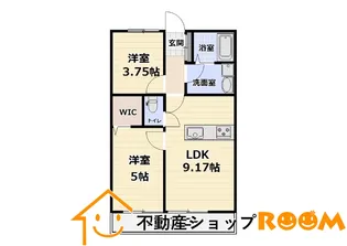レイクパレスⅢ【203号室】の間取り