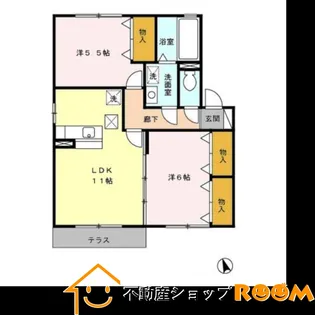 アルシオネ B棟【1階】の間取り