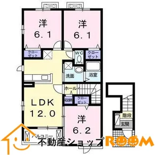 クリアネス・NOVAⅢ【2階】の間取り