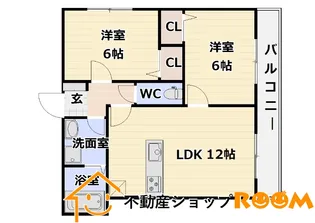 クローバースクエア【202号室】の間取り