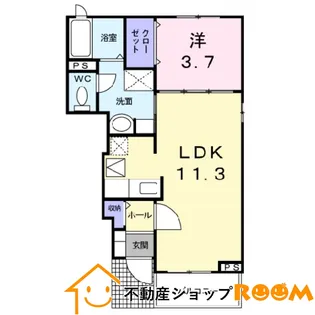 メゾンドブリアンB【1階】の間取り