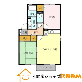 サンライズ稲富B【2階】の間取り