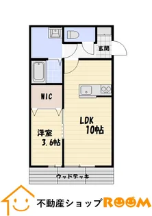 ガーデンテラス赤坂【106号室】の間取り