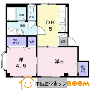 コーポラス長浜(B)【101号室】の間取り