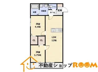 レイクパレスⅢ【104号室】の間取り