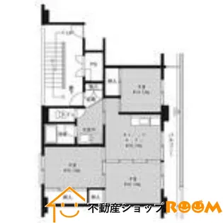 ビレッジハウス下広川2号棟【303号室】の間取り