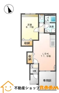 AND ONE 東棟【105号室】の間取り