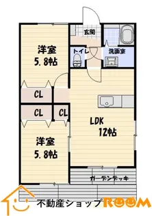 Satis瀬高【101号室】の間取り