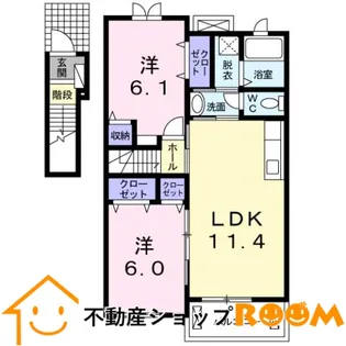 バウクロッツⅡ【2階】の間取り