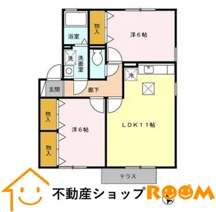 セジュール・アークB棟 B【103号室】の間取り