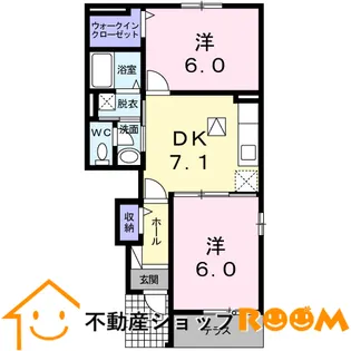 カーサ フェリーチェⅢ【103号室】の間取り