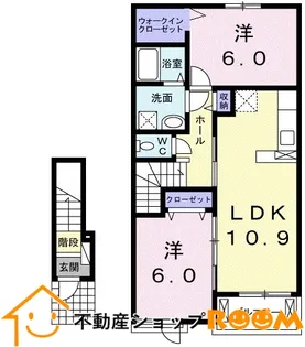 メゾン・ボヌール【2階】の間取り