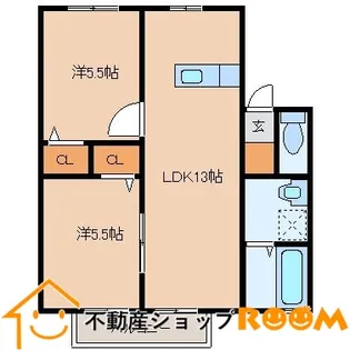エストメゾン【105号室】の間取り