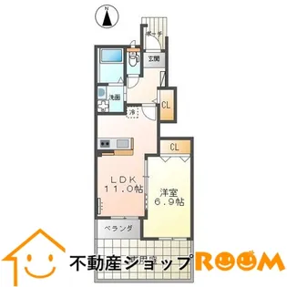 Pure Rise 宮田【1階】の間取り