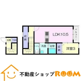 ドルチェ・ヴィータ柳川 C【2階】の間取り