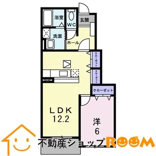 ブレッザ・ジャルディーノ参番館【1階】の間取り