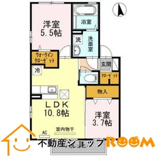 プランタンB棟【1階】の間取り