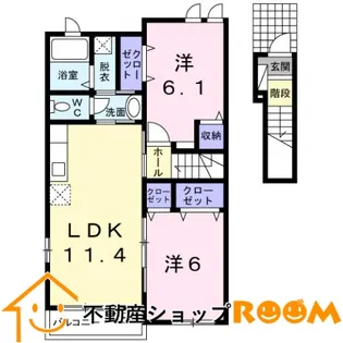フェリーチェⅡC【2階】の間取り
