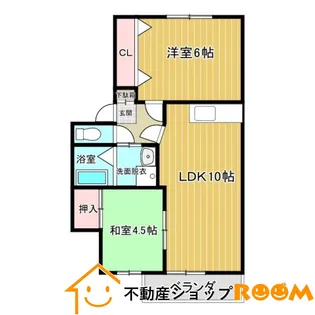 メゾンドシェル【1号室】の間取り