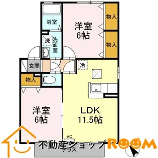 エヴァーグッドフラッツ【101号室】の間取り