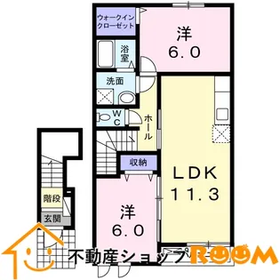 マイクレインB【2階】の間取り