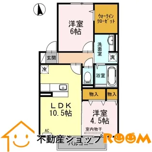 ブリエサンフラワーA棟【203号室】の間取り