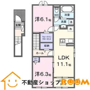 ルナソル【2階】の間取り